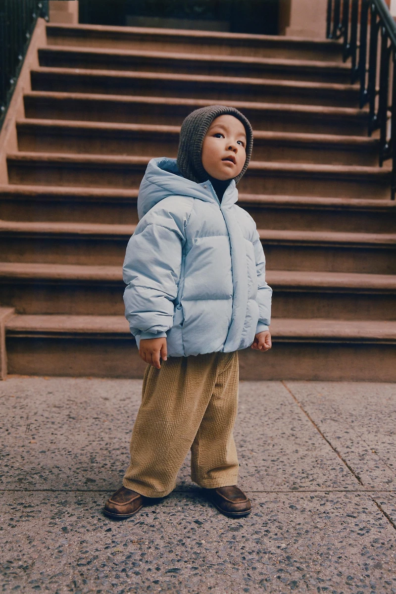 WATER REPELLENT FEATHER AND DOWN PUFFER COAT