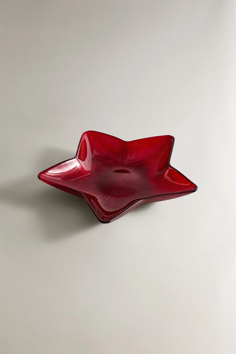 BOL EN VERRE ÉTOILE DE NOËL