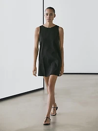 Wool blend mini dress