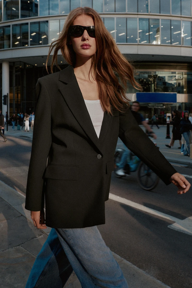 OPEN BACK TIE BLAZER