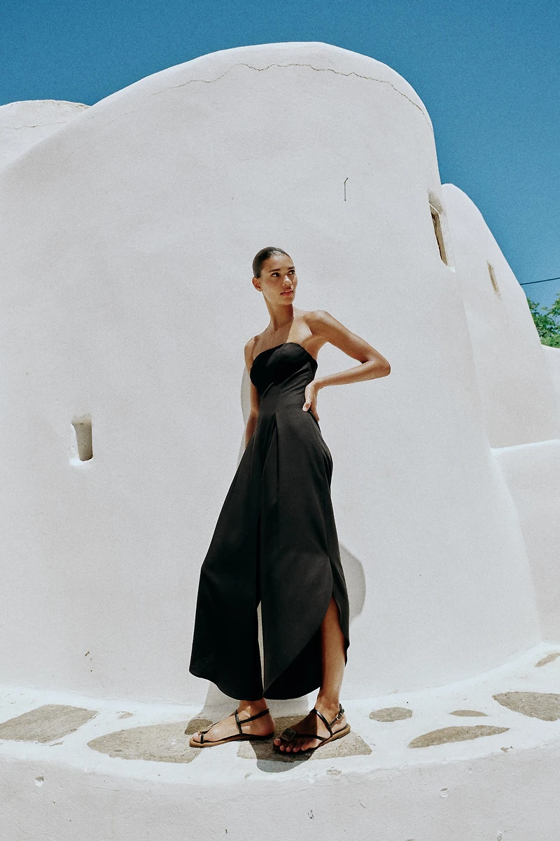 MIDI STRAPLESS JUMPSUIT