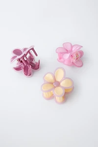 LOT DE TROIS PINCES FLEUR