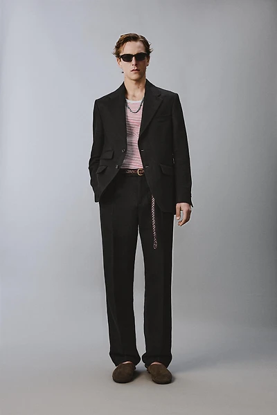 AARON LEVINE X ZARA 100% LINEN TWILL SUIT BLAZER