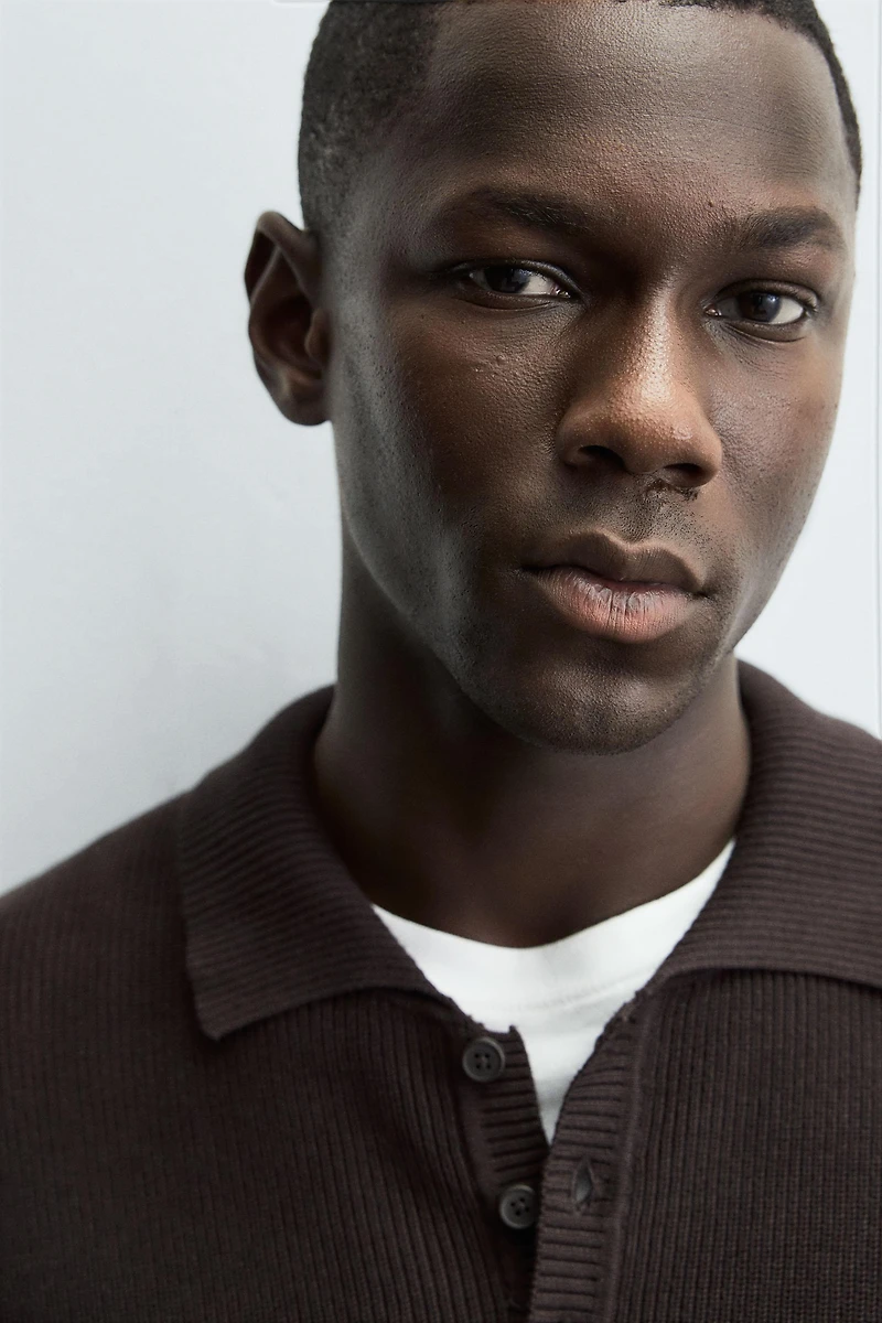 PEARLESCENT KNIT POLO SHIRT
