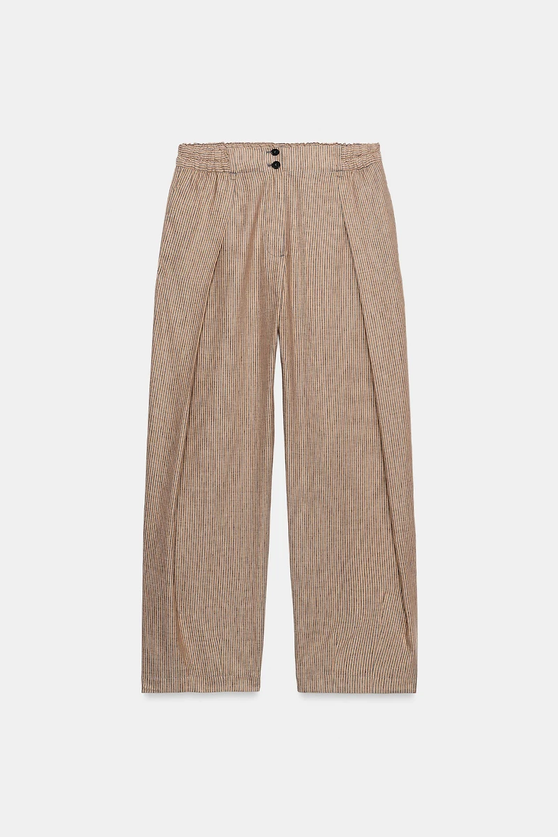 LINEN BLEND DARTED PANTS ZW COLLECTION
