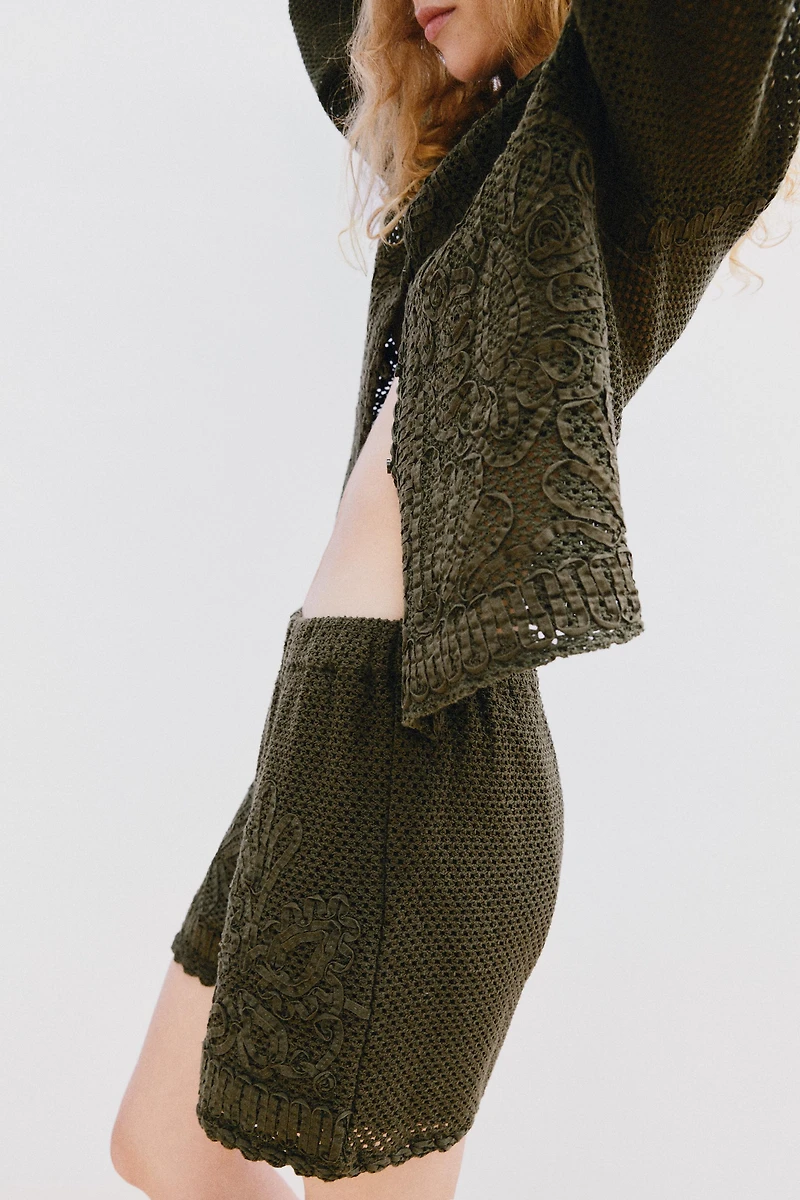 CROCHET COMBINATION SHORTS