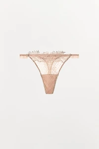 COMBINATION LACE THONG