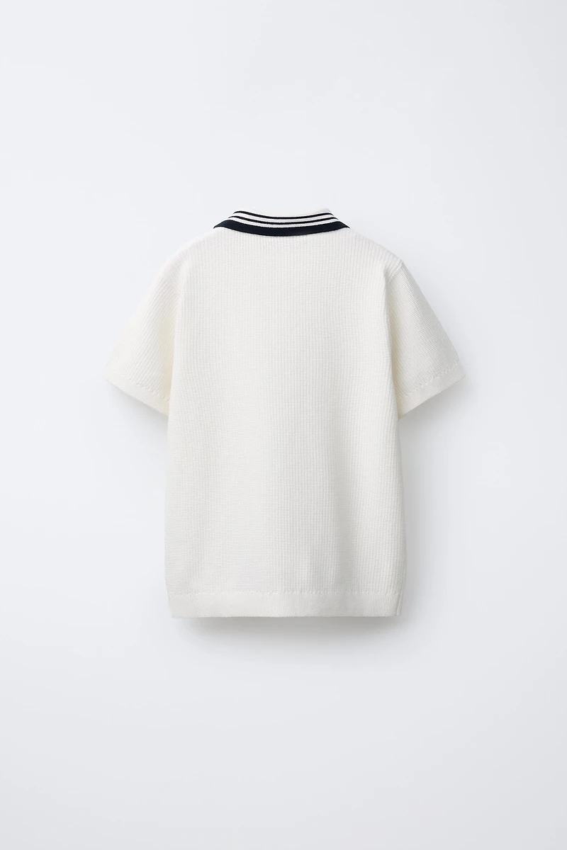 BASIC RIBBED POLO SHIRT