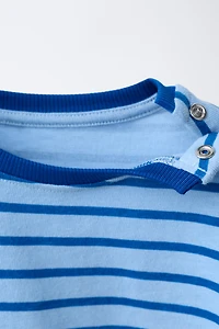 STRIPED T-SHIRT AND BLOOMER SET