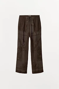 EMBROIDERED BEADED PANTS
