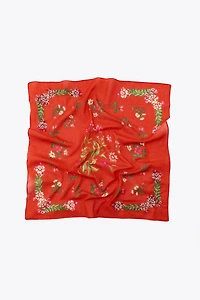 FOULARD EN COTON BRODÉ