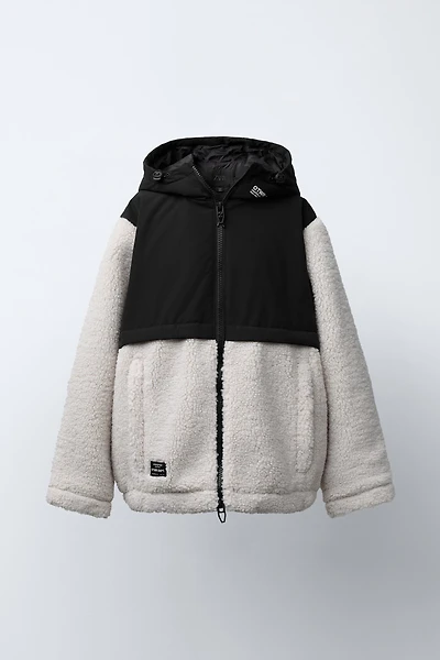 FLEECE AND NYLON JACKET