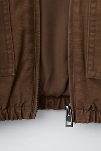 BLOUSON COL EN CONTRASTE