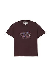 "AMOR" TEXT CROPPED T-SHIRT