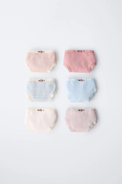 6 ANS/ LOT DE SIX CULOTTES FLEUR
