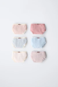 6 YEARS/ SIX-PACK OF FLORAL UNDERWEAR