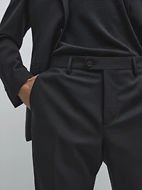 100% wool suit trousers