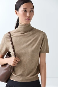 Turtleneck knit sweater