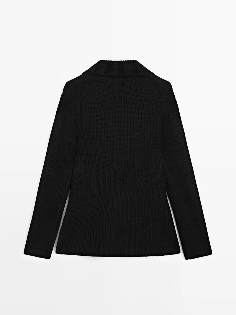 Cardigan double boutonnage 100 % laine