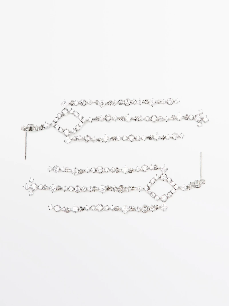 Rhinestone chandelier earrings