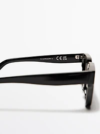 Angled rectangular sunglasses