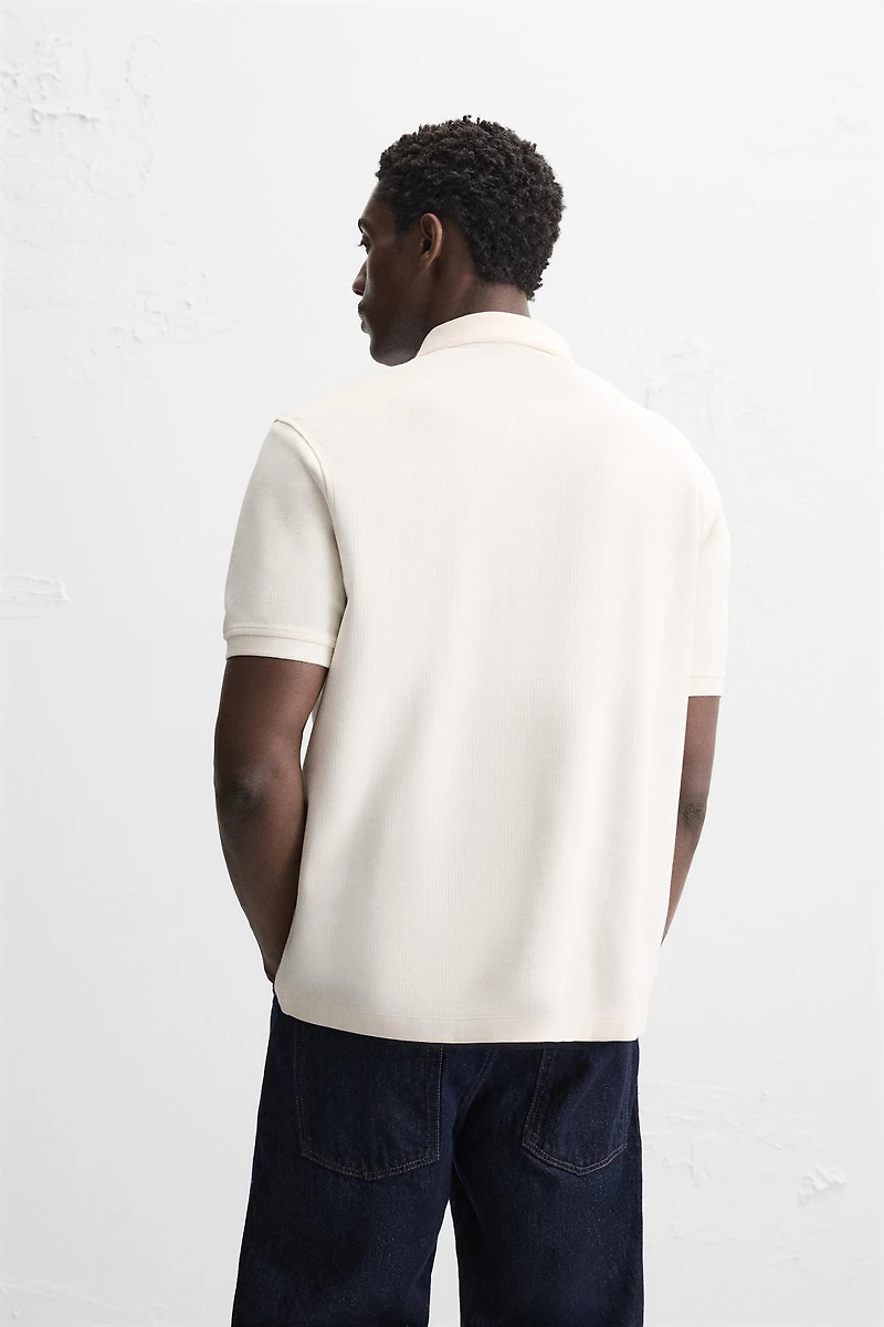 BASIC TEXTURED POLO SHIRT