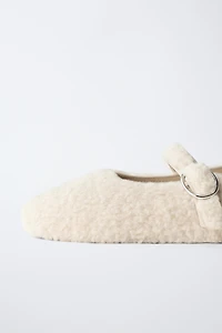 SHEARLING BALLET FLATS