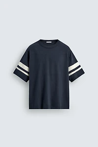 RELAXED FIT STRIPE T-SHIRT