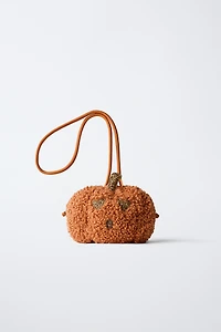 FLEECE PUMPKIN CROSSBODY BAG
