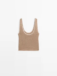 Top en maille de coton mélangé