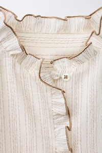 BENSIMON ® X ZARA RUFFLE STRIPED SHIRT