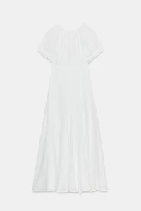 ROBE MI-LONGUE EN GAZE AVEC GODETS