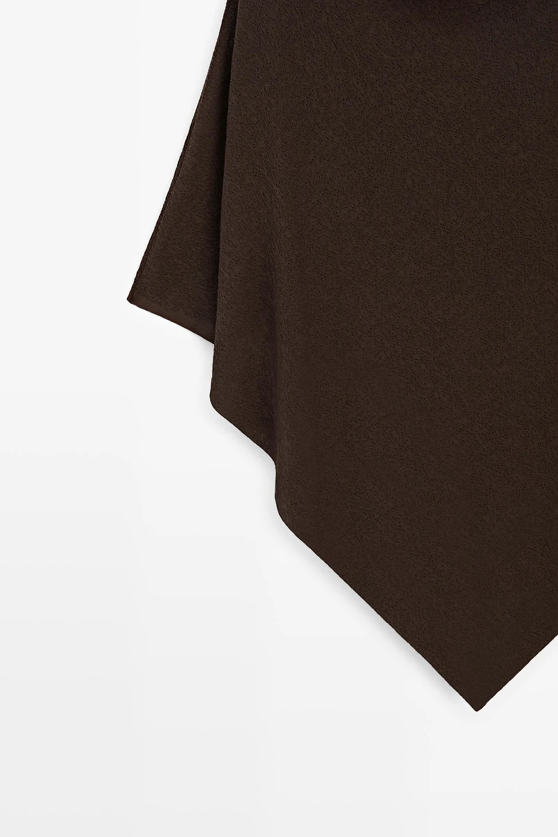 Asymmetric cotton cape