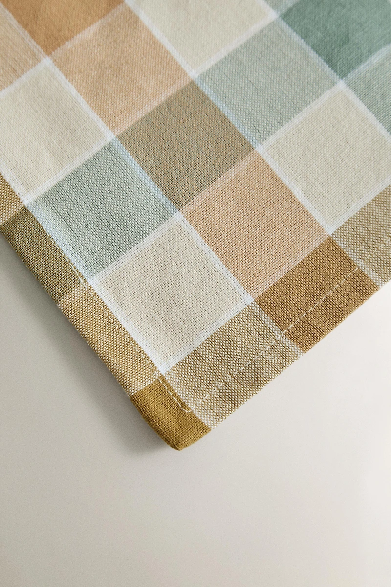 PACK OF CHECK DYED THREAD NAPKINS (PACK OF 2)