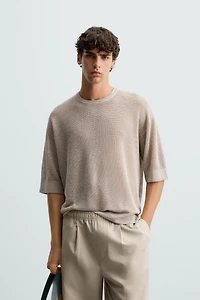 100% LINEN KNIT T-SHIRT