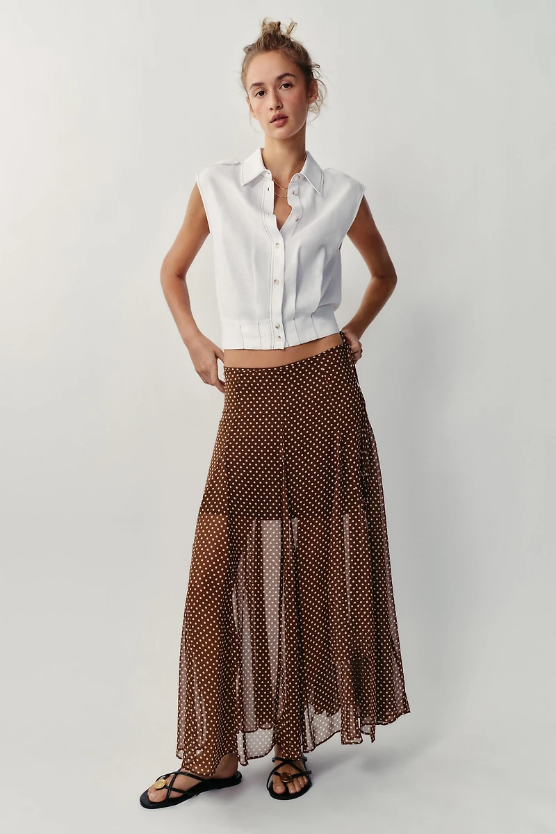 POLKA DOT MIDI SKIRT