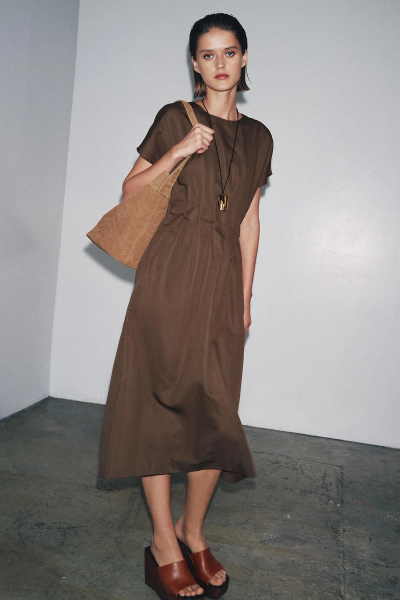 ZW COLLECTION PLEATED MIDI DRESS