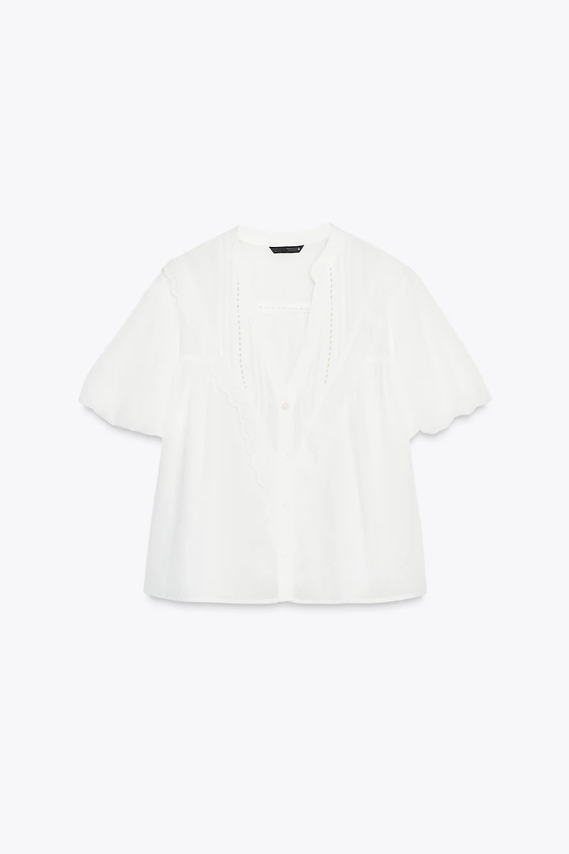 BLOUSE À MANCHES BOUFFANTES