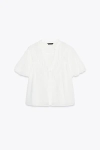 BLOUSE À MANCHES BOUFFANTES