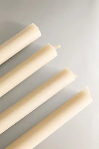 SET OF DECORATIVE CYLINDRICAL LONG TAPER CANDLES (SET