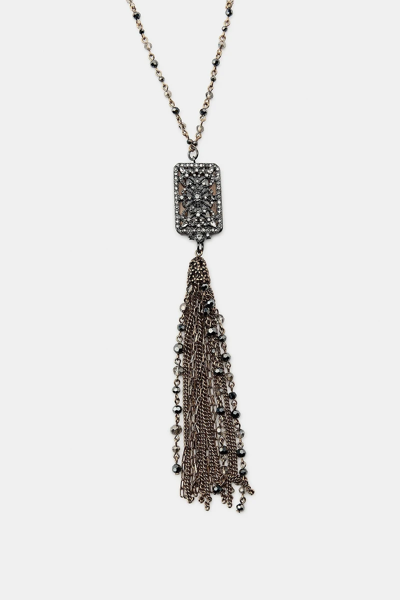 COLLIER COMBINÉ PIÈCE BRILLANTS