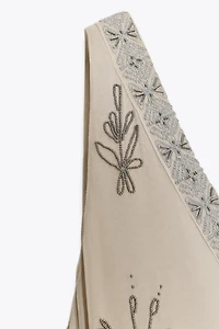 ZW COLLECTION BEADED EMBROIDERED DRESS