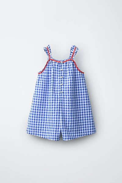 COMBINAISON COURTE À CARREAUX VICHY ONDULINE CASA LAWA X ZARA KIDS
