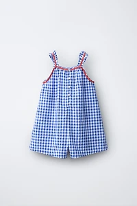 COMBINAISON COURTE À CARREAUX VICHY ONDULINE CASA LAWA X ZARA KIDS