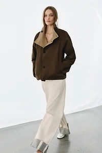 VESTE RÉVERSIBLE À CARREAUX ZW COLLECTION