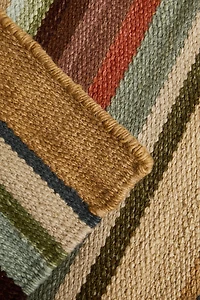 STRIPED COLORED AREA RUG