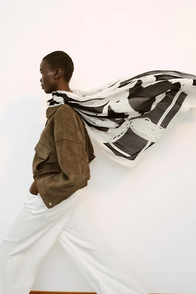 MODAL BLEND FLORAL PRINT SCARF