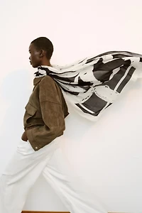 MODAL BLEND FLORAL PRINT SCARF