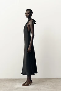 HALTER MIDI DRESS