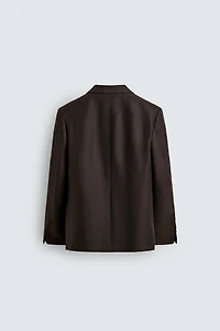 100% LINEN DOUBLE BREASTED SUIT JACKET